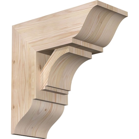 Imperial Traditional Smooth Bracket W/ Offset Brace, Douglas Fir, 7 1/2W X 18D X 18H